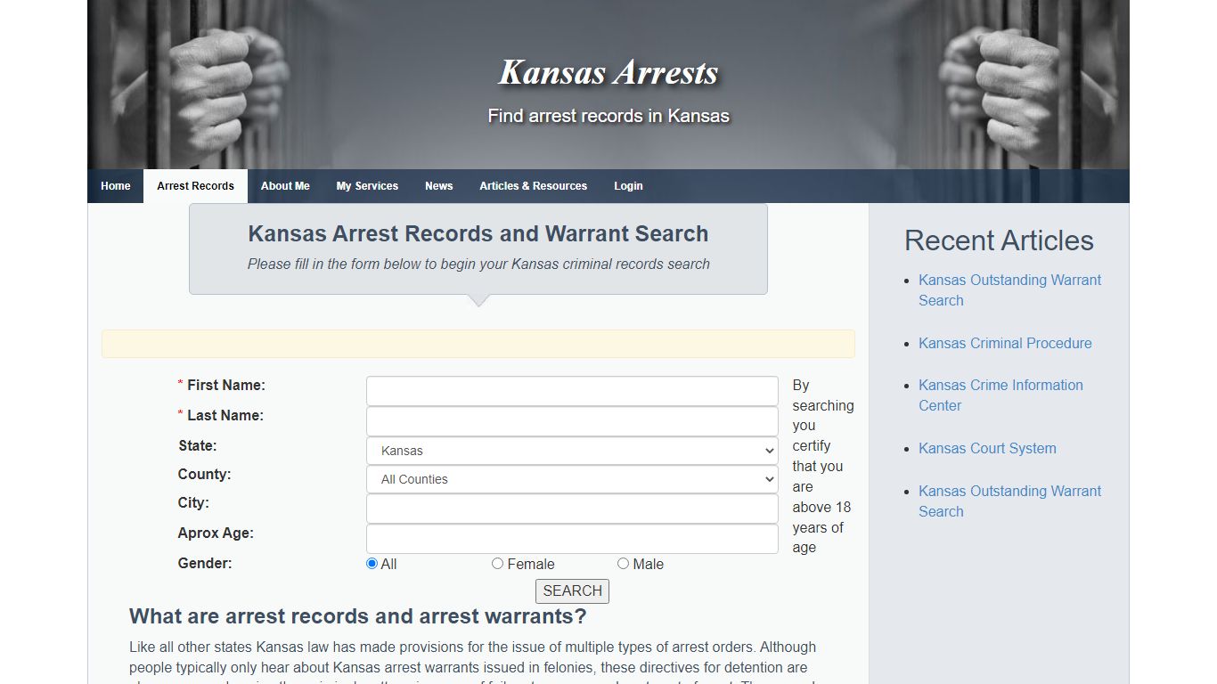Kansas Warrants and Arrest Records Search - Kansas Arrests